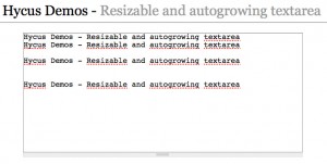 Resizable and autogrowing textarea